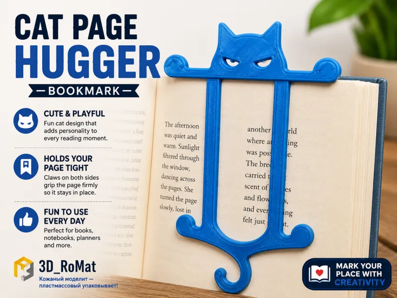 🐱 Cat Page Hugger Bookmark