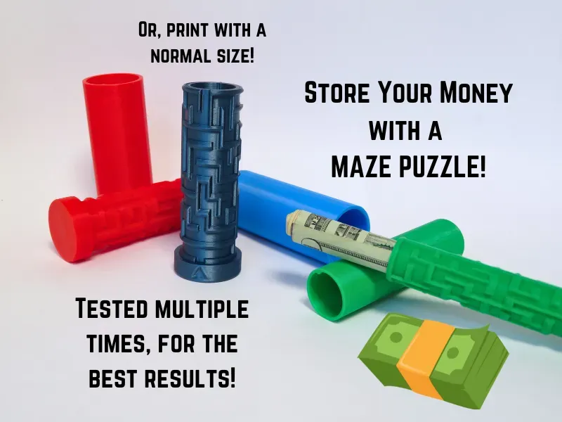Sleek Puzzle Maze Box (Money Size Available)
