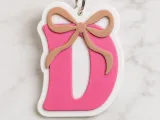 Bow initial keychain-0