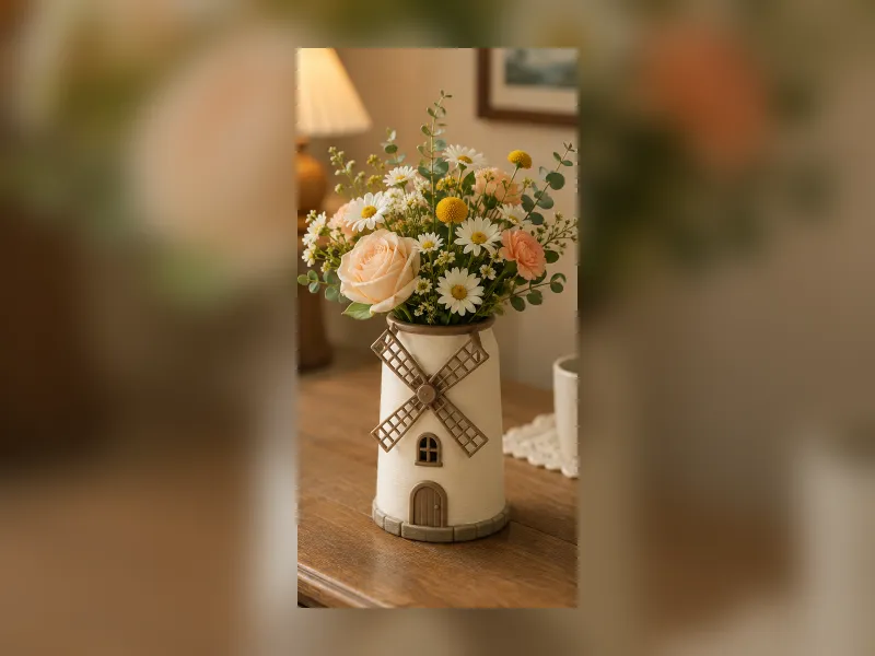 Wazon Bronze Orchid Modern Vase 034