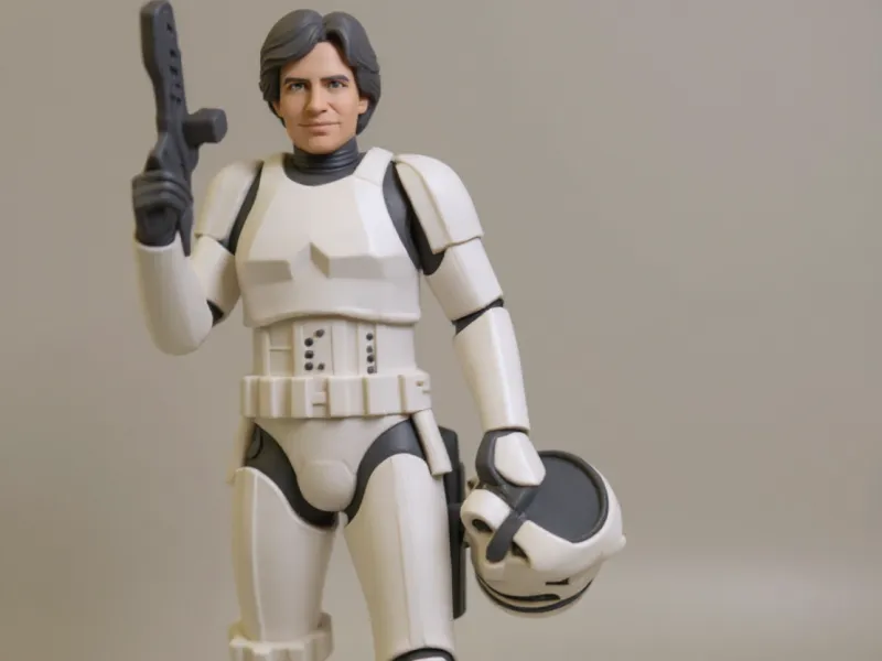 Han solo in stormtrooper suite