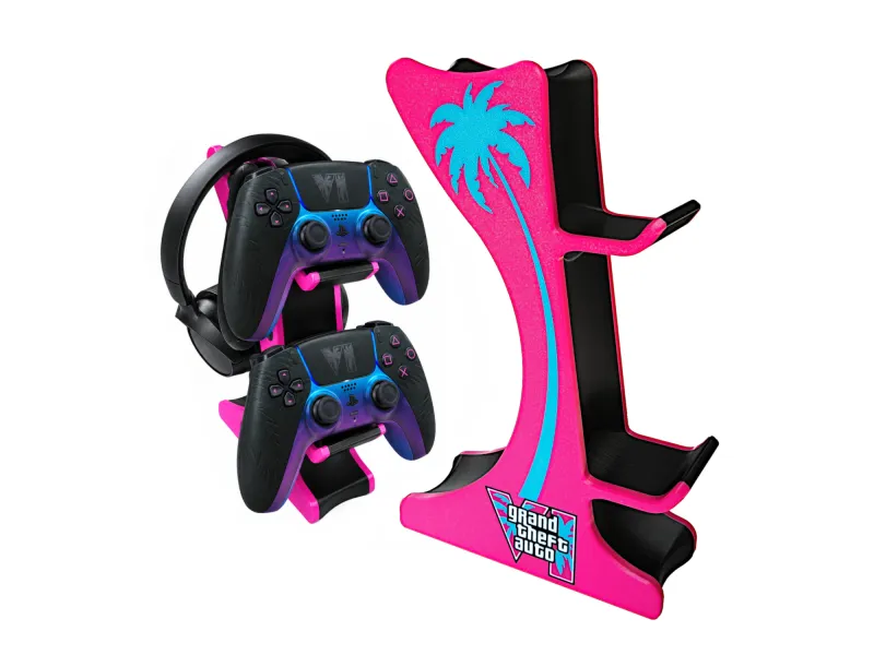 Suporte para Controle e Headset do GTA 6 PS5 PS4 Xbox Series X S