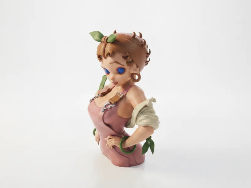 Mekanikçi Kız Figürü Kadın Karakter 3D Yazdırılabilir