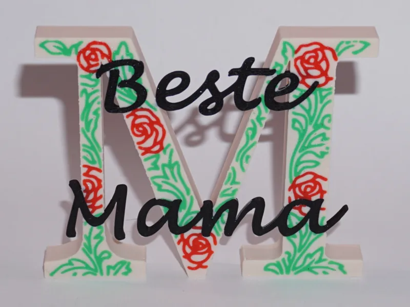 Dekobuchstabe M für Mama | Muttertagsgeschenk | Blumen