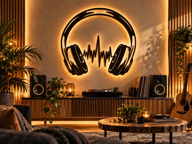 WallArt Fone de Ouvido Musical