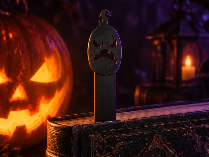 Marcador de Abóbora com Sorriso Serrilhado - Edição de Halloween