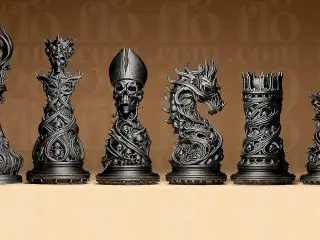 Gothic Ornamental Chess Set
