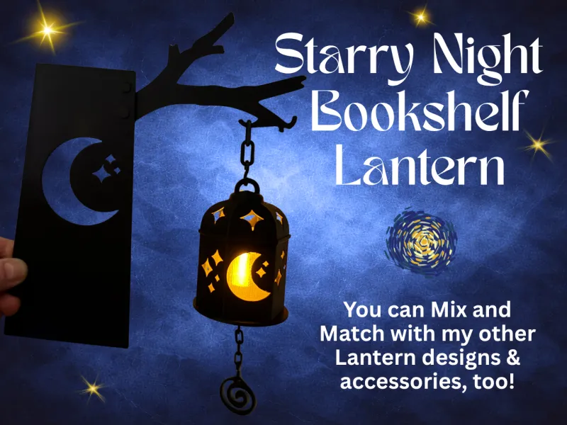 Starry Night Bookshelf Lantern