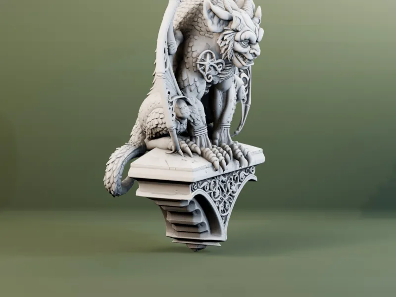 Gargoyle Guardian Statue - Printable STL