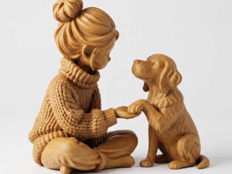 Girl with Dog