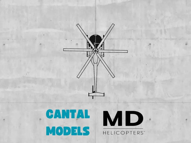 MH-6 LITTLEBIRD MILITARY HELICOPTER #2 | 2D WALL ART