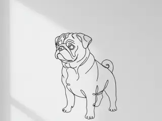 Pug Wall Deco Art