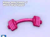 Badge Reel Topper Flat Back Weight lifting-0