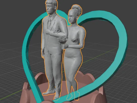 Socle for wedding cake topper