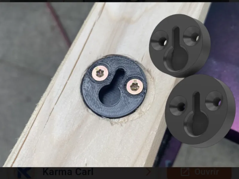 Insertable Wallhook for wooden parts