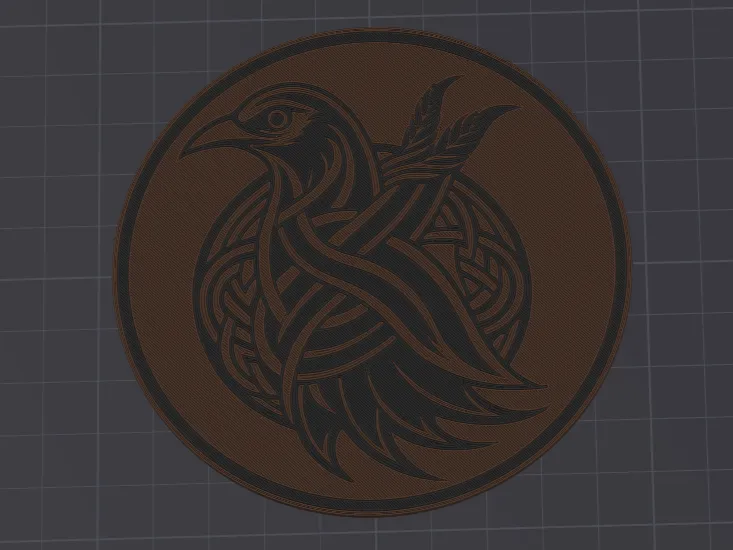 Celtic Raven Coaster