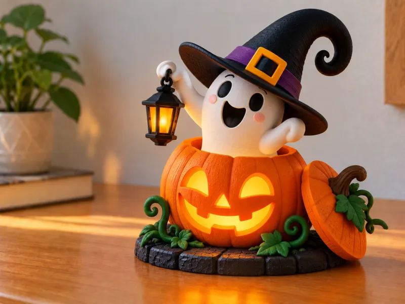 Pumpkin Ghost Lantern