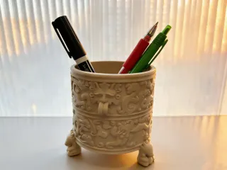 玉樽神兽纹直桶收纳桶