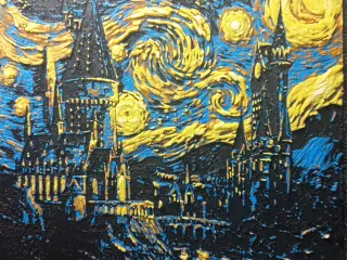 Harry Potter Hogwarts Starry Night