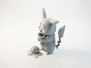 Sad Pikachu Figurine Pokemon 3D Printable