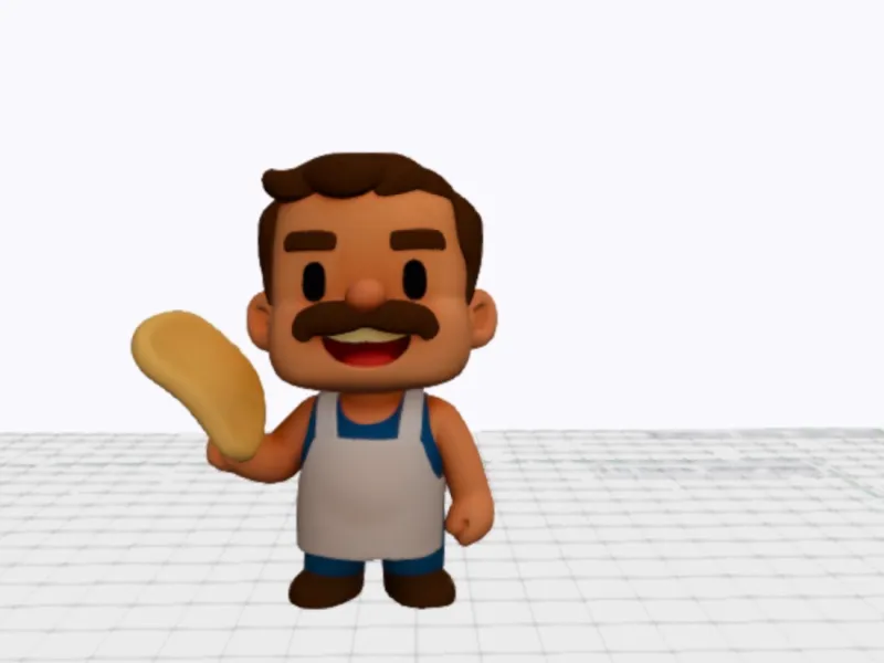 Luigi Primo Pizza Wrestler with Pizza