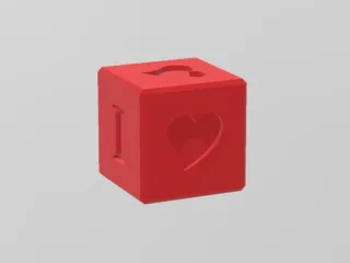 I Love You calibration cube