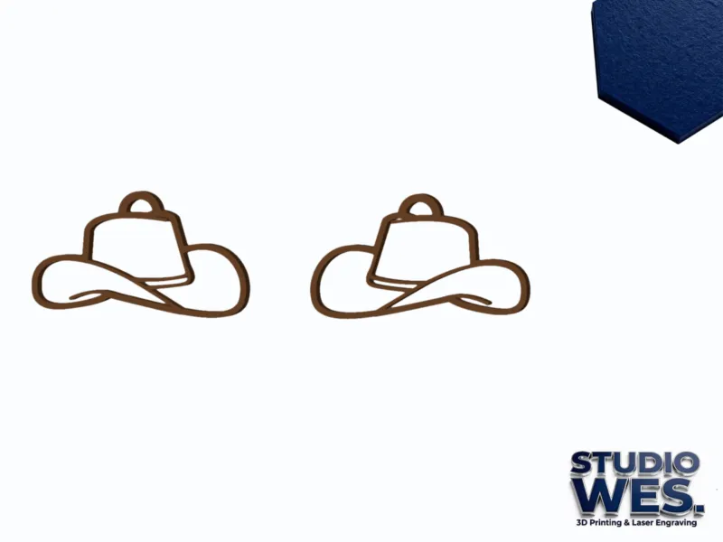 Cowboy Hat - Earring & Pendant v3