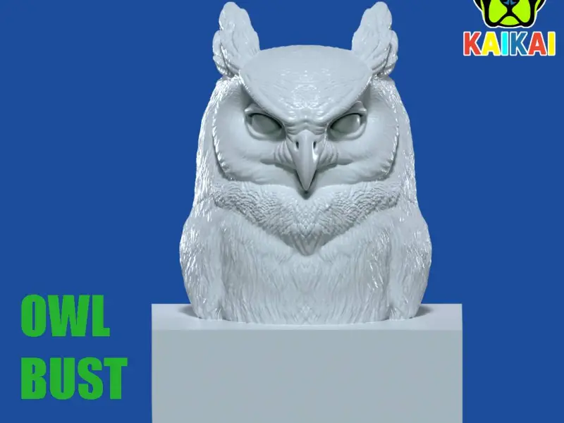Owl bust model - Animal - 3D print