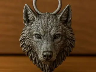 Wolf keychain