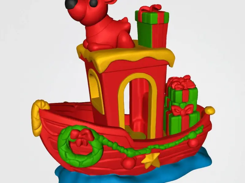 Reindeer Tugboat with Presents
