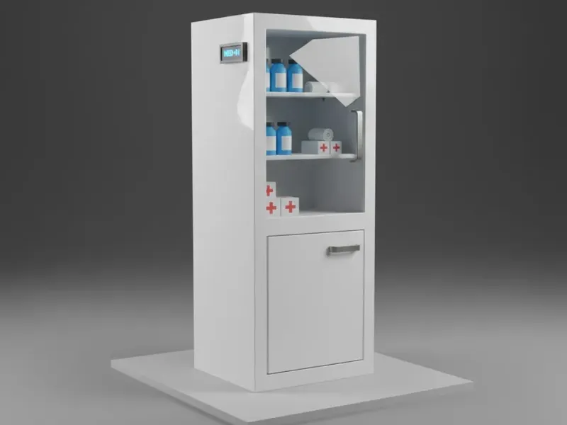 Low Poly Medical Cabinet