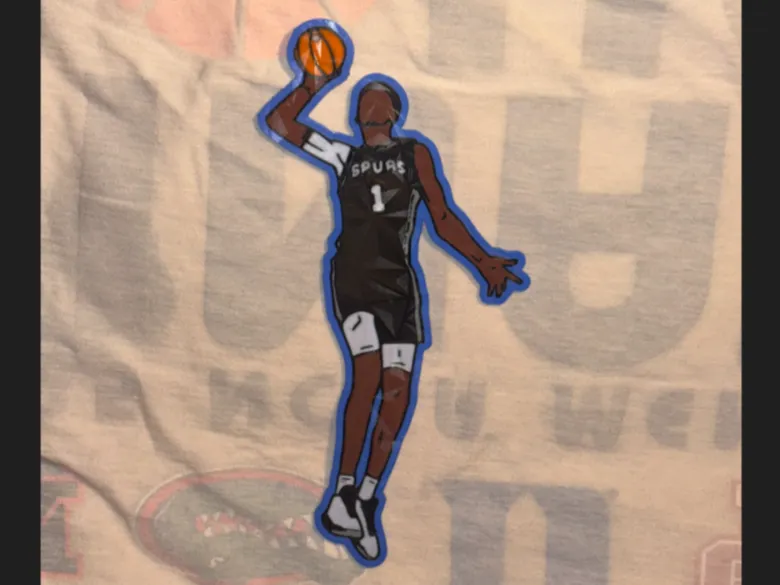 Wemby Dunk Silhouette Wall Art | Spurs Fan Art