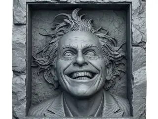 Guason portrait in stone