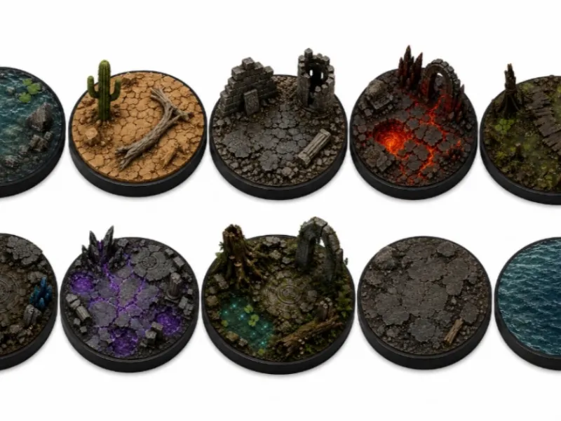 Bases de Terreno para Miniaturas DnD / DnD Miniature Terrain