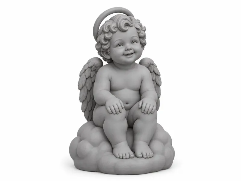 Seated Cherub on a Cloud