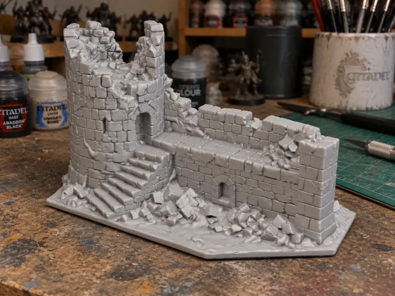 FREE Stone tower with wall