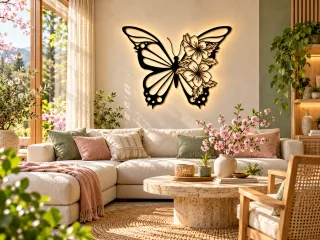 WallArt Flower Butterfly 002