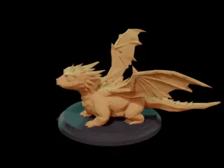 Cute Dragon - Low Poly