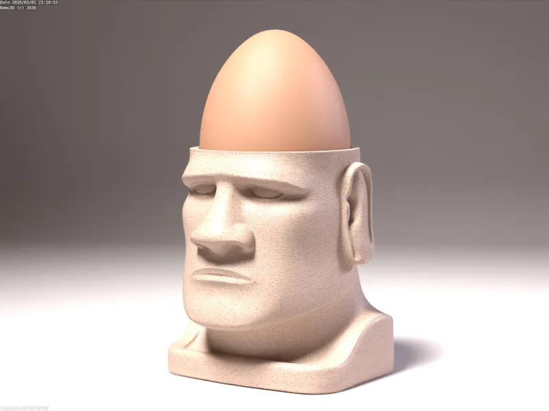 Porte-œuf Moai - Décoration de Pâques