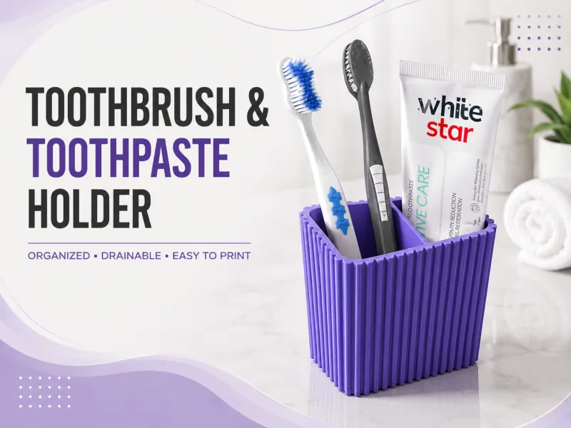 Suporte para Escova de Dentes e Pasta de Dentes