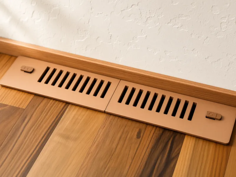 Baseboard Vent Cover That Actually Closes — 3 Sizes + .STEP