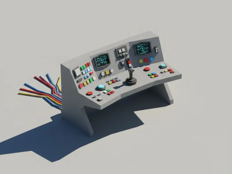 Console de Painel de Controle Low Poly