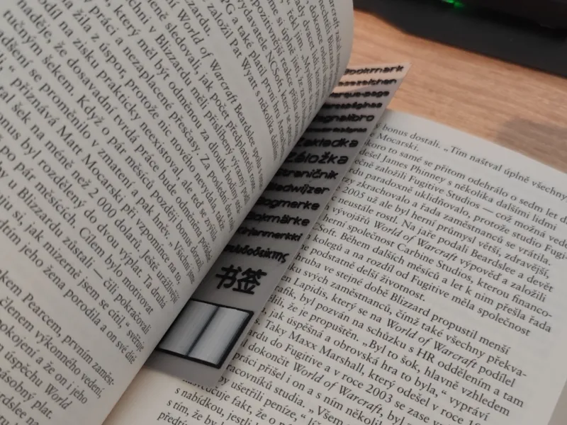Meertalige "Bookmark" 3D-geprinte boekenlegger