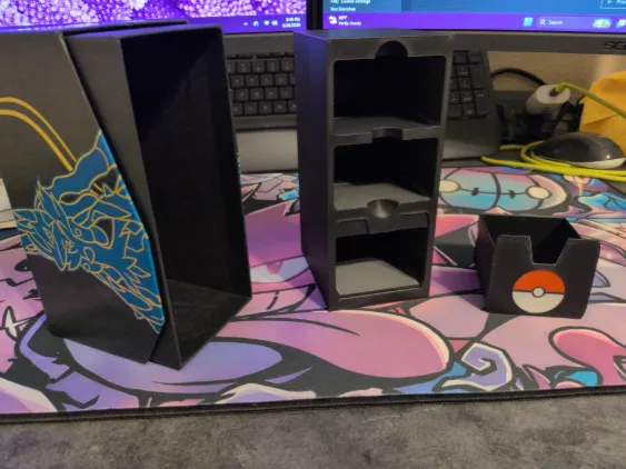 Portamazzi Pokemon ETB per 2-3 mazzi e accessori