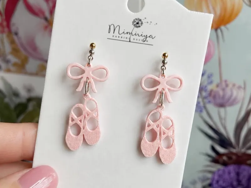 Ballet shoes earrings