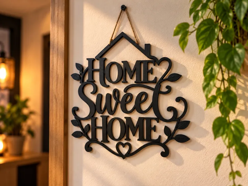 Home Sweet Home – Elegante Decorazione da Parete