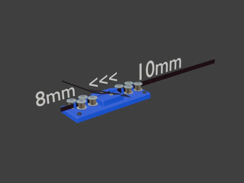 10mm to 8 mm gt 2 belt cutter