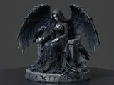 Gothic Angel Statue-0