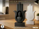 Hand of Fatima and Buddha: Zen Statue V2-0