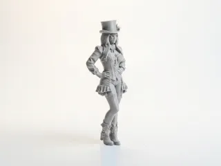 Carnival Girl Victorian Performer Figurine 3D Printable